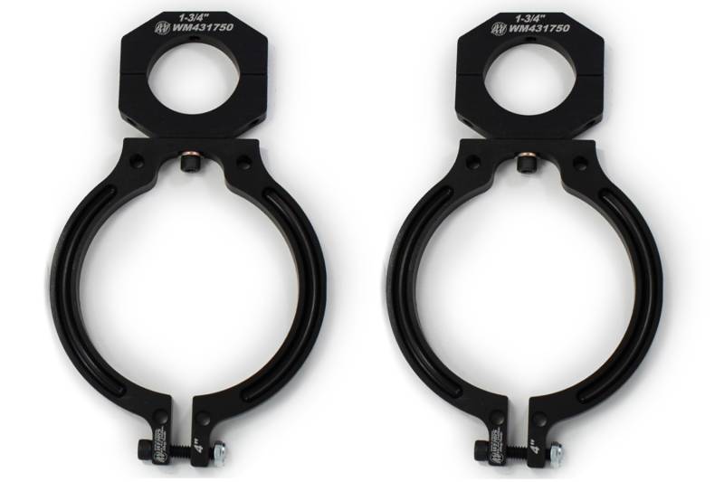 Wehrs Machine Fire Extinguisher Mount - Tube Mount - Aluminum - Black - 4" Diameter Fire Extinguishers - 1-3/4" OD Tube