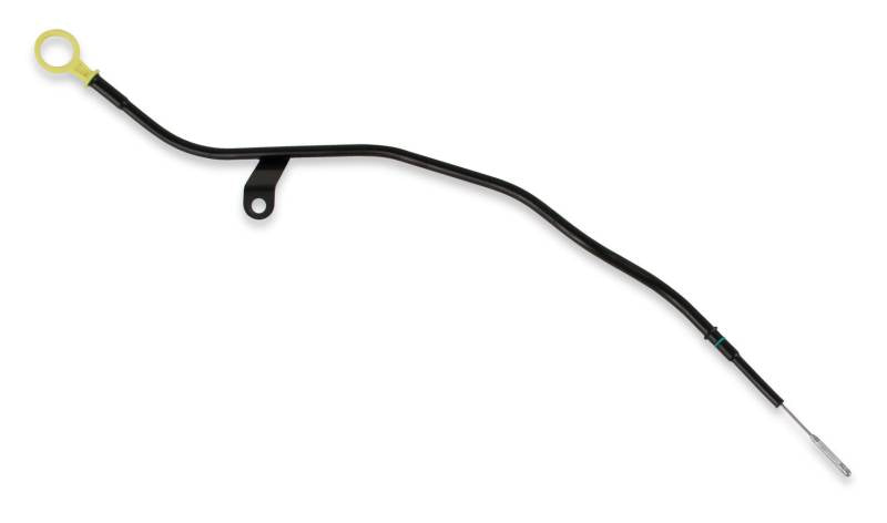 Weiand Engine Oil Dipstick - Block Mount - Steel - Black Powder Coat - GM LS-Series