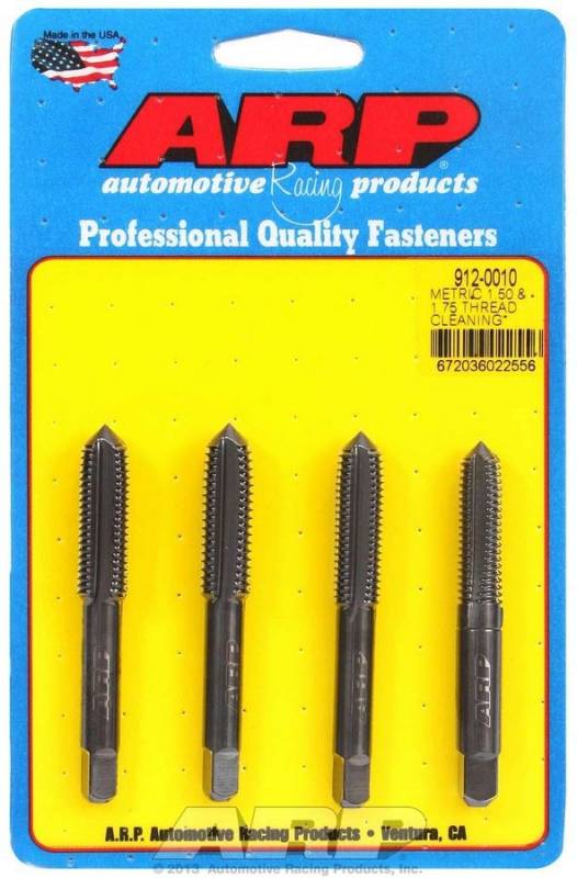 ARP Thread Chaser Set - 10 mm x 1.50 - 11 mm x 1.50 - 12 mm x 1.50 and 12 mm x 1.75 Male Thread (Set of 4)