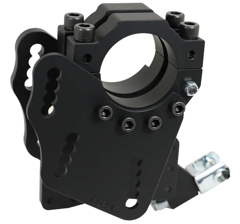 BSB Sport Trailing Arm Bracket - Axle Mount - Clamp-On - Forward Mounting - Driver Side - Adjustable - Black