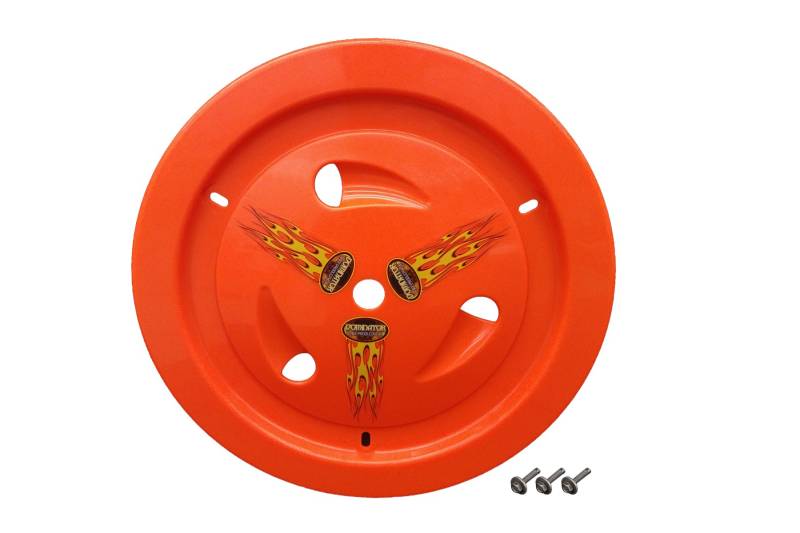 Dominator Ultimate Real Vented Mud Cover - Bolt-On - Fluorescent Orange - 15 in Wheels
