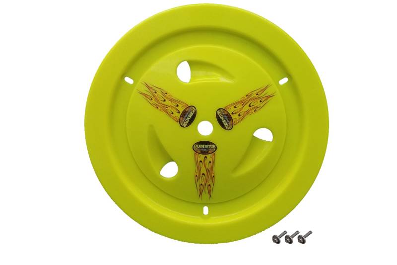 Dominator Ultimate Real Vented Mud Cover - Bolt-On - Fluorescent Yellow - 15 in Wheels