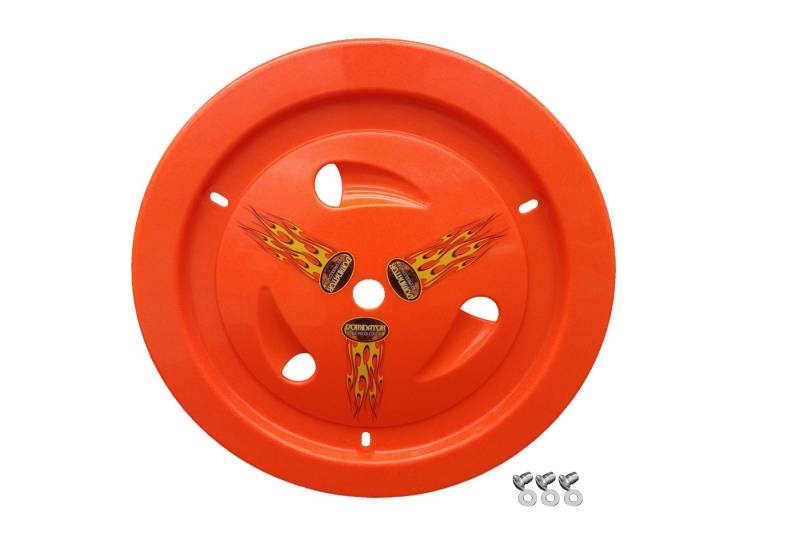 Dominator Ultimate Vented Mud Cover - Bolt-On - Fluorescent Orange - 15 in Wheels