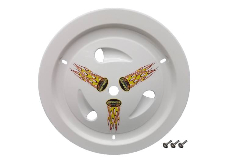 Dominator Ultimate Vented Mud Cover - Bolt-On - White - 15 in Wheels