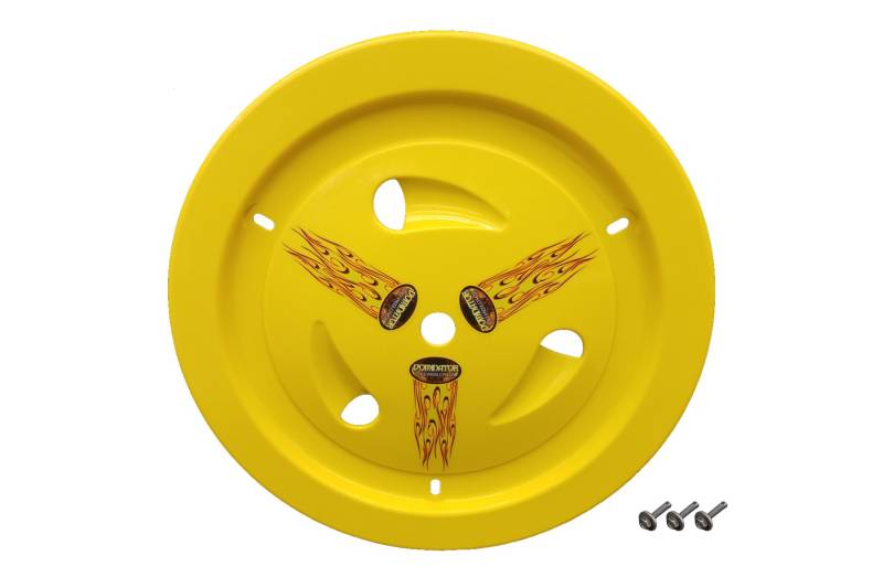 Dominator Ultimate Vented Mud Cover - Bolt-On - Yellow - 15 in Wheels