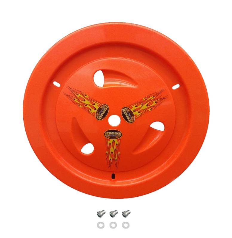 Dominator Ultimate Vented Mud Cover - Quick Turn Fasteners - Fluorescent Orange - 15 in Wheels