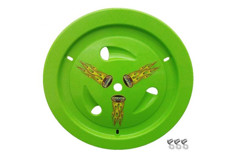 Dominator Ultimate Vented Mud Cover - Quick Turn Fastener - Xtreme Green - 15 in Wheels