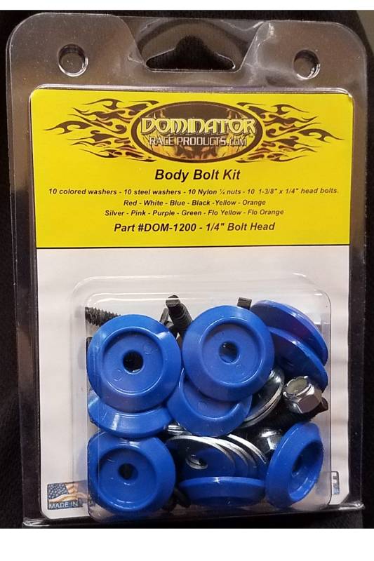 Dominator Hex Head Countersunk Bolt Kit - Blue (Set of 10)