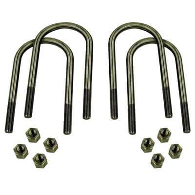 Detroit Speed Axle U-Bolt - 3 in ID - 7 in Length - 1/2-20 in Right Hand Thread - Zinc Oxide (Set of 4)