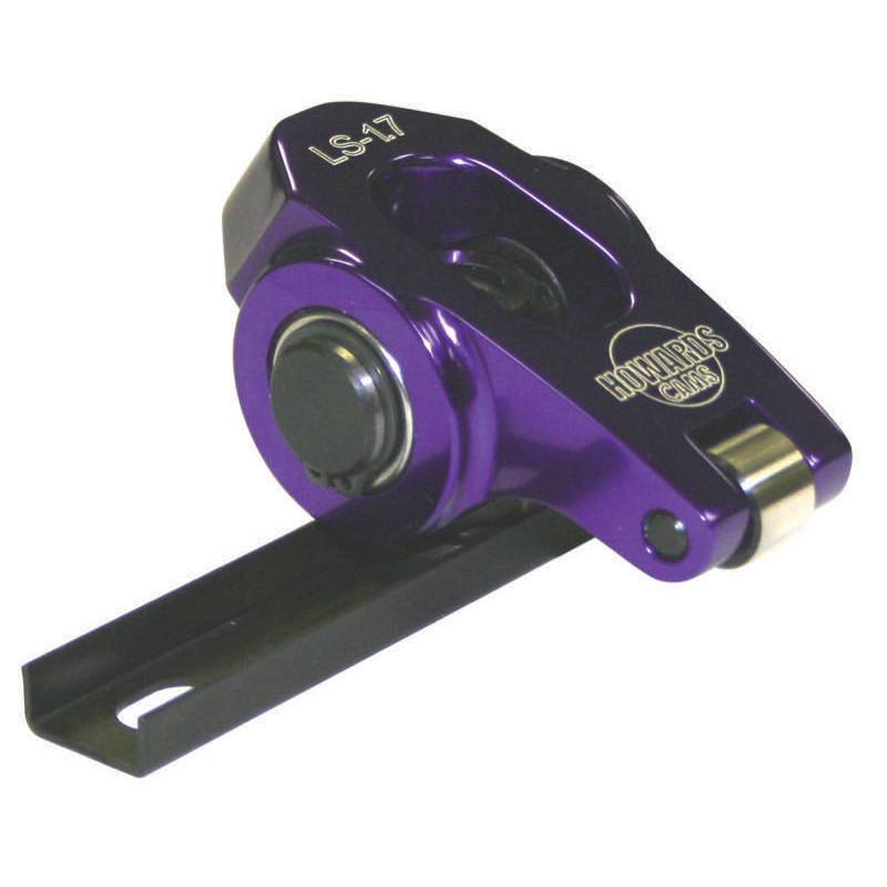 Howards Pedestal Rocker Arm - 1.70 Ratio - Full Roller - Purple - GM LS-Series (Set of 16)