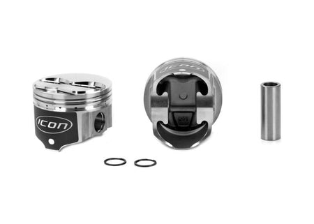 Icon Premium Forged Piston - 4.290 in Bore - 1/16 x 1/16 x 3/16 in Ring Grooves - Plus 4.50 cc - Mopar B-Series (Set of 8)