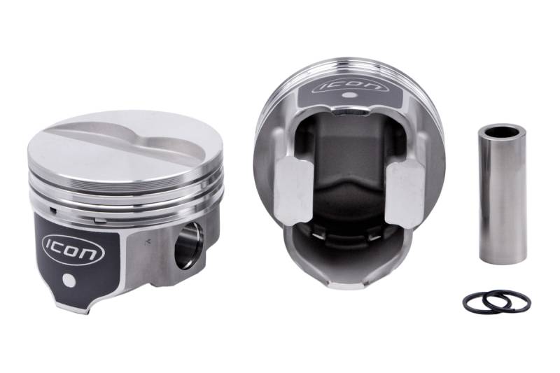 Icon FHR Forged Piston - 4.350 in Bore - 5/64 x 5/64 x 3/16 in Ring Grooves - Minus 5.60 cc - Mopar RB-Series