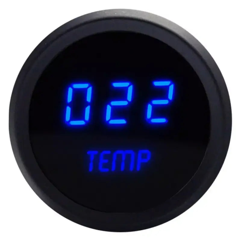 Intellitronix Digital LED Water Temp Gauge - 18-255 Degree F - 2-1/16 in Diameter - Black Face - Blue LED