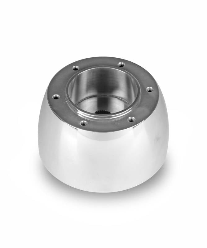 Lecarra Steering Wheel Adapter - Lecarra 6 Bolt Vette 2 Spoke Steering Wheels to OE Column - Polished - GM 1967-94