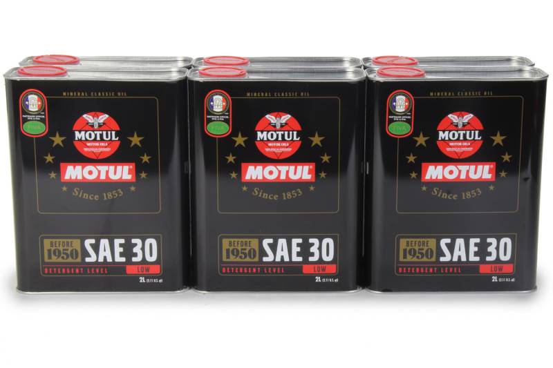 Motul Classic 30W Motor Oil - 2 L Can (Set of 6)