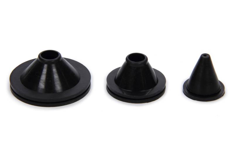 QuickCar 1 Hole Firewall Grommet - 3/4/1-1/8/1-5/8 in OD - Black (Set of 3)