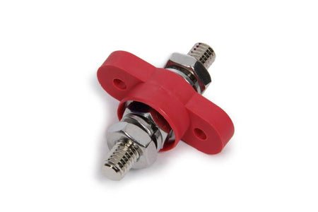 QuickCar 2 Hole Firewall Junction - 3/8-16 in Stud - Red