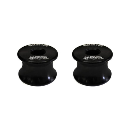 Wehrs Machine Motor Mount Spacer - 1 in thick - Black (Pair)