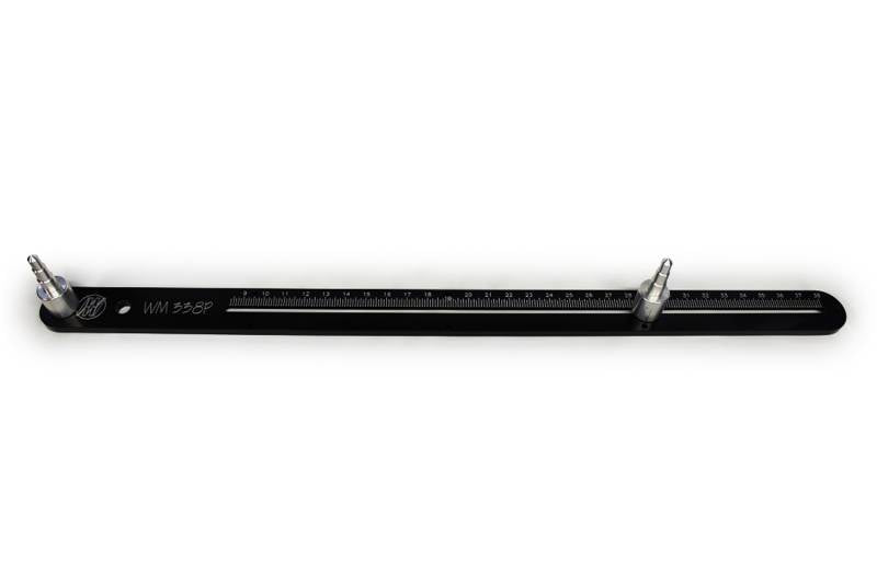 Wehrs Machine Suspension Tube Ruler - 1/4 to 3/8 in Rod End Adapters - Black