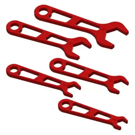 Billet Specialties AN Hose End Wrench Set5 Piece - 6 AN to 16 AN - Red
