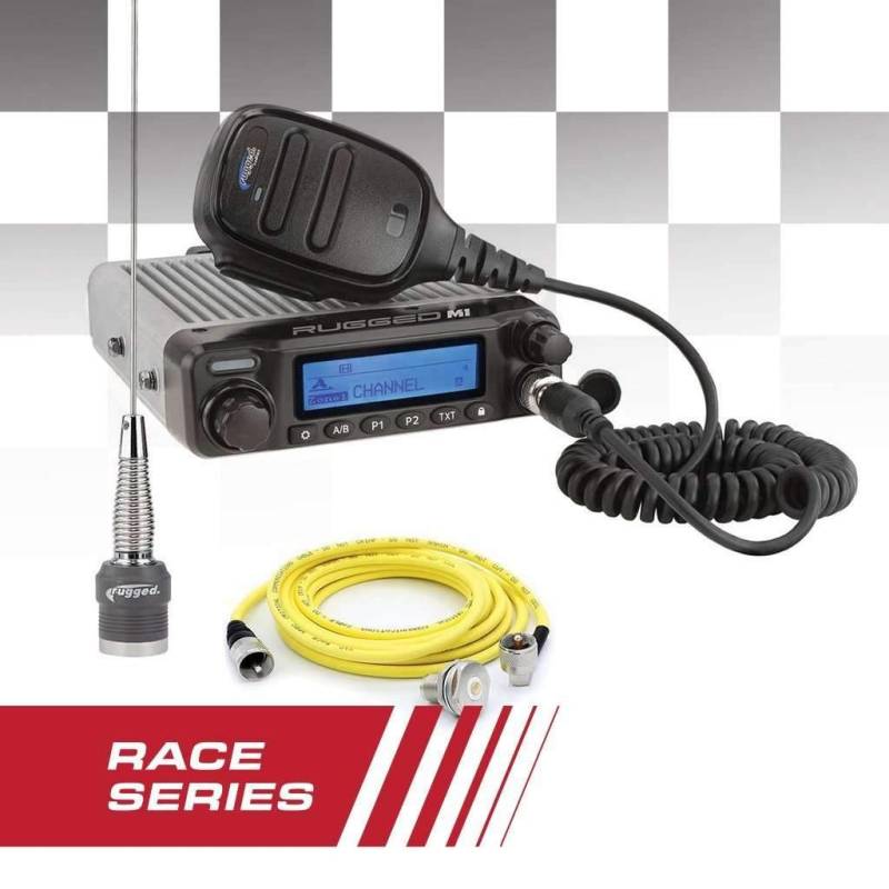 Rugged Radios Race Radio Kit - Rugged Radios M1 RACE SERIES Waterproof Mobile with Antenna - Digital and Analog
