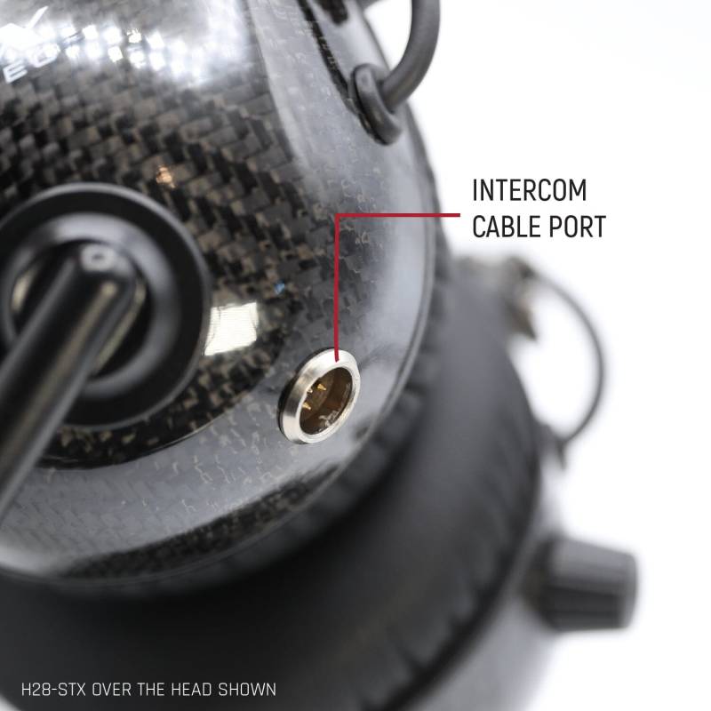 Rugged Radios AlphaBass Carbon Fiber Headset for STEREO and OFFROAD Intercoms - Behind The Head