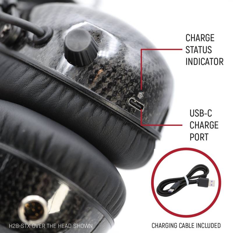 Rugged Radios AlphaBass Carbon Fiber Headset for STEREO and OFFROAD Intercoms - Behind The Head