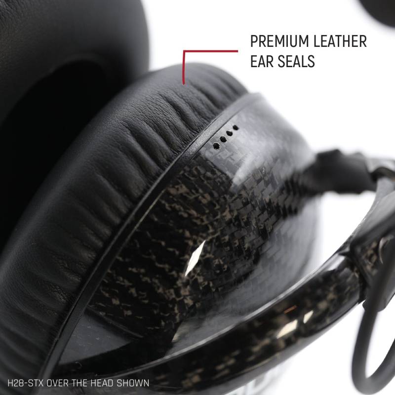 Rugged Radios AlphaBass Carbon Fiber Headset for STEREO and OFFROAD Intercoms - Behind The Head