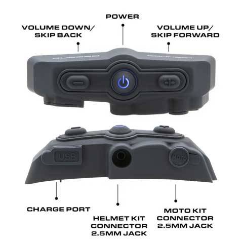 Rugged Radios Connect BT2 Bluetooth Headset for Motorcycle Helmet