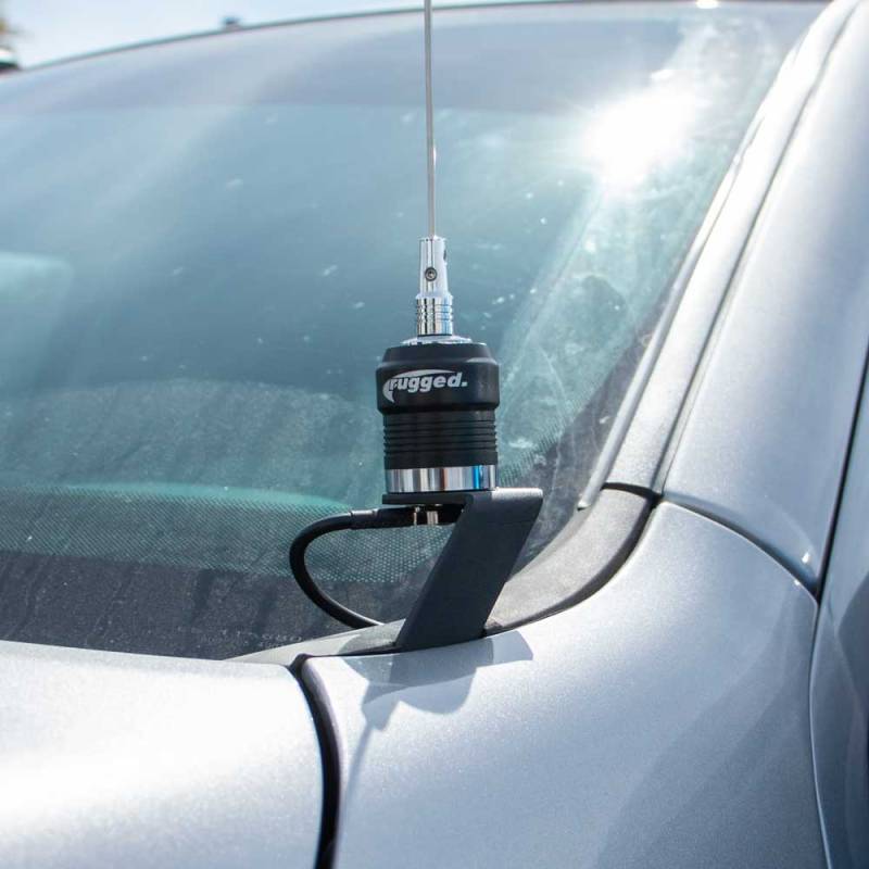 Rugged Radios A-Pillar Antenna Mount Ford F-Series Chevy Silverado Dodge Ram - Passenger Side