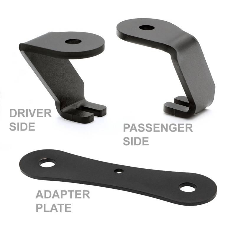 Rugged Radios A-Pillar Antenna Mount Ford F-Series Chevy Silverado Dodge Ram - Both Sides - Adapter Plate