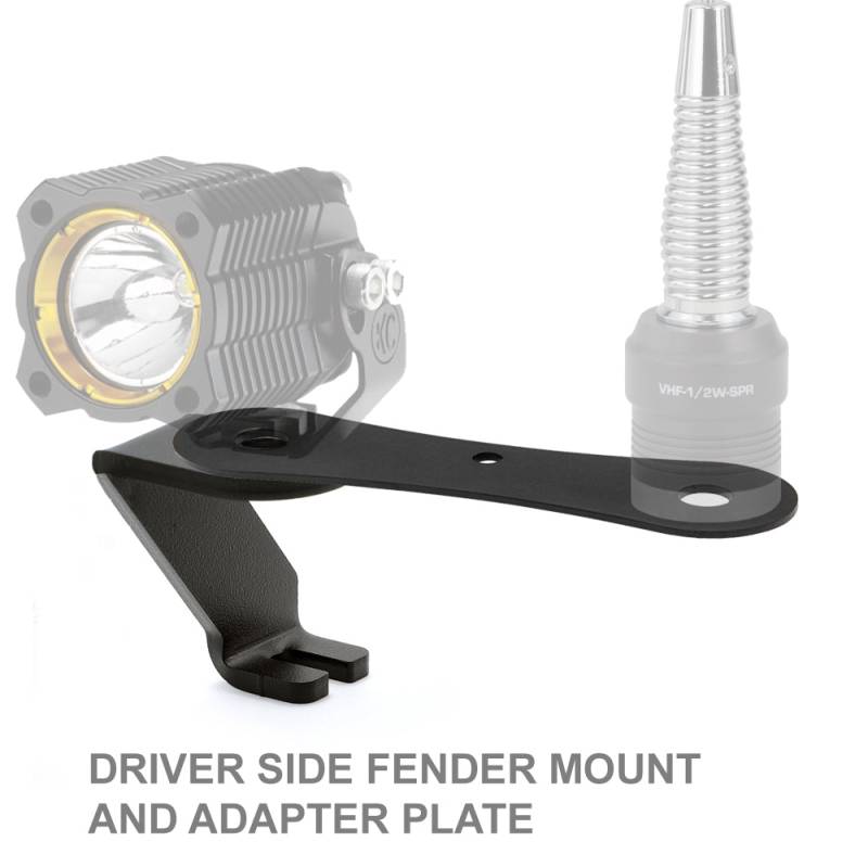 Rugged Radios A-Pillar Antenna Mount Ford F-Series Chevy Silverado Dodge Ram - Both Sides - Adapter Plate