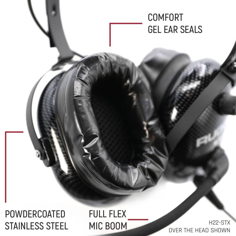 Rugged Radios ULTIMATE HEADSET for STEREO and OFFROAD Intercoms - Over The Head