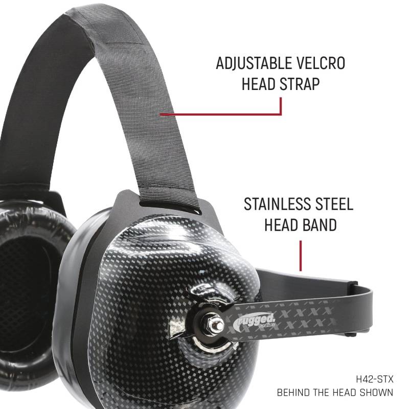 Rugged Radios ULTIMATE HEADSET for STEREO and OFFROAD Intercoms - Over The Head