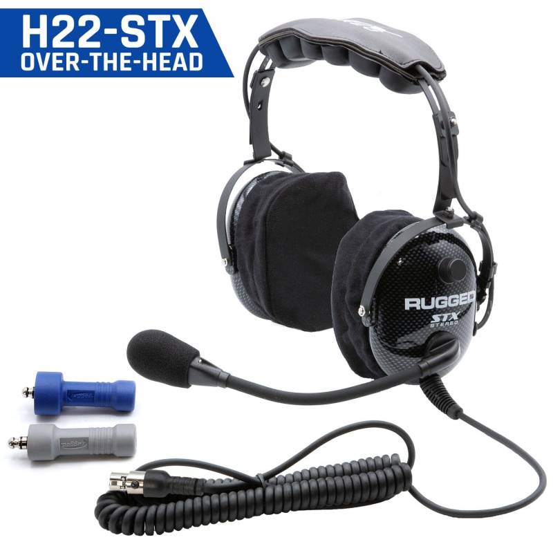 Rugged Radios ULTIMATE HEADSET for STEREO and OFFROAD Intercoms - Behind The Head