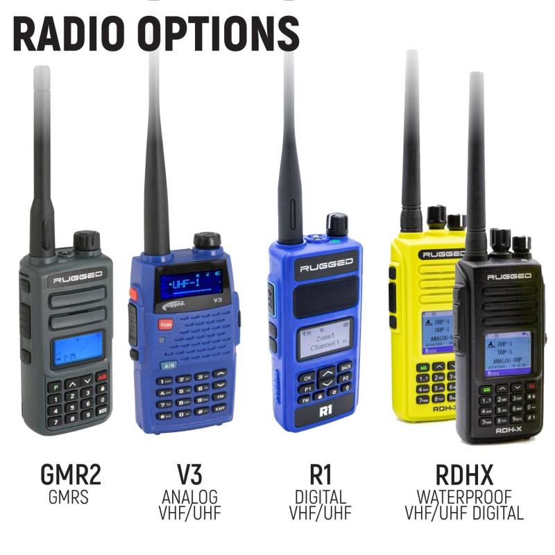 Rugged Radios SUPER SPORT Kit - Radio, Helmet Kit, Harness, and Handlebar Push-To-Talk without Radio