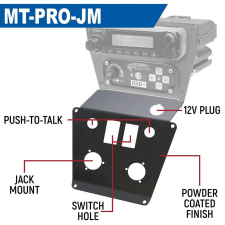 Rugged Radios Lower Accessory Panel - Jack Mount - Polaris RZR PRO XP/RZR Turbo R/RZR PRO R Dash Mount Radio/Intercom