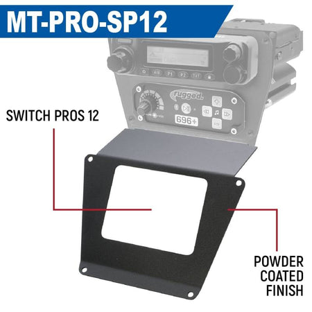 Rugged Radios Lower Accessory Panel - Switch Pros 8 - Polaris RZR PRO XP/RZR Turbo R/RZR PRO R Dash Mount Radio/Intercom