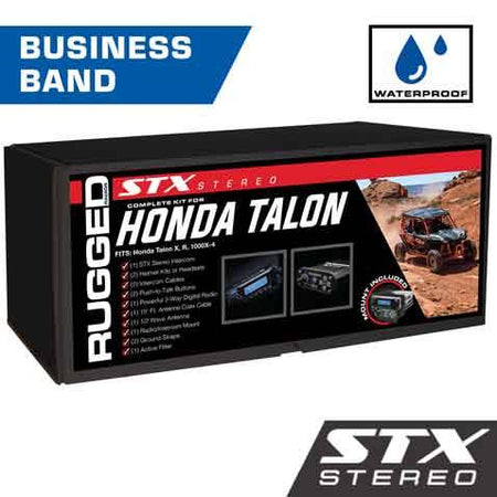 Rugged Radios Honda Talon STX STEREO Complete UTV Communication Intercom Kit - Alpha Audio Helmet Kits