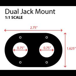 Rugged Radios Dual Headset / Helmet STX STEREO Jack Flush Mount