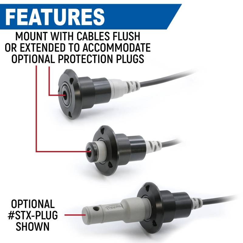 Rugged Radios Single Headset / Helmet STX STEREO Jack - Flush Mount