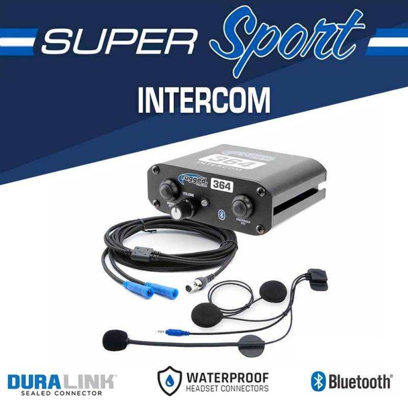 Rugged Radios 2 Person Super Sport 364 Communication Intercom System - Helmet Kits