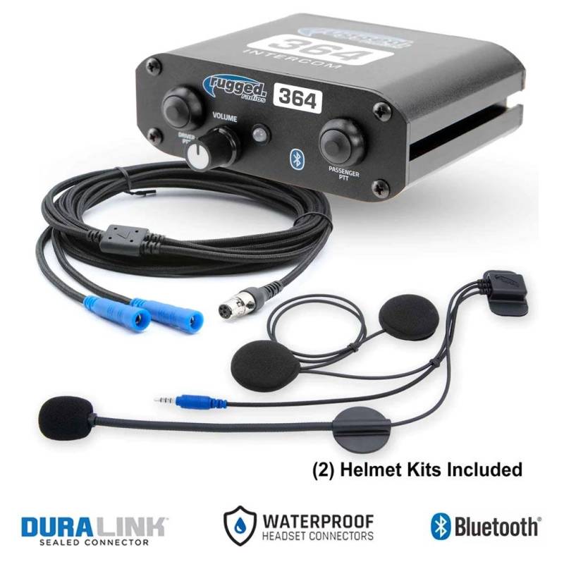 Rugged Radios 2 Person Super Sport 364 Communication Intercom System - Helmet Kits