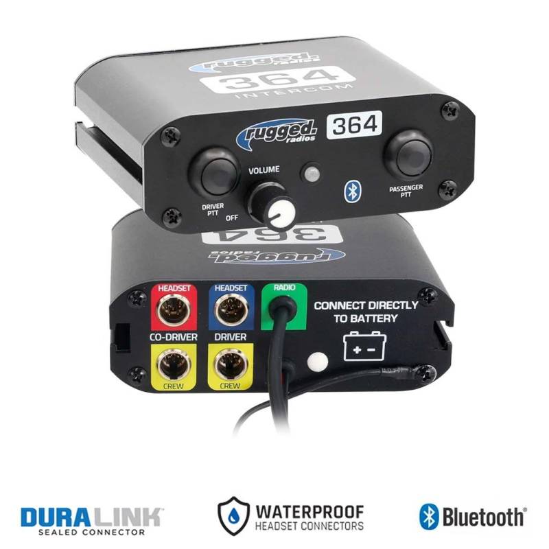 Rugged Radios 2 Person Super Sport 364 Communication Intercom System - Helmet Kits