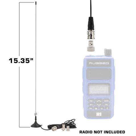 Rugged Radios Magnetic Mount Dual Band Antenna for Rugged Radios Handheld Radios R1, RDH-X, V3, RDH-16, RH-5R