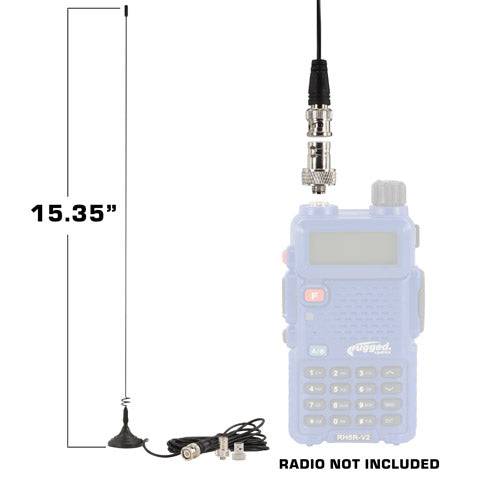 Rugged Radios Magnetic Mount Dual Band Antenna for Rugged Radios Handheld Radios R1, RDH-X, V3, RDH-16, RH-5R