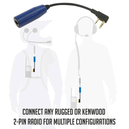Rugged Radios Enduro Moto Kit - Includes Helmet Kit and Compact Harness Cable - GMR2 - GMRS Radio and Hand Mic