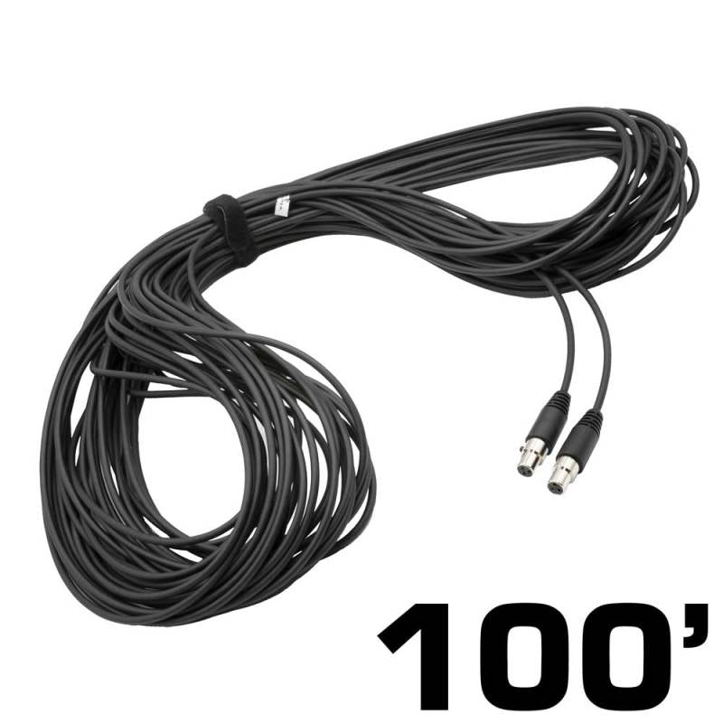 Rugged Radios 100 Ft 3-Pin to 3-Pin Straight Cord for H85 Linkable Headsets