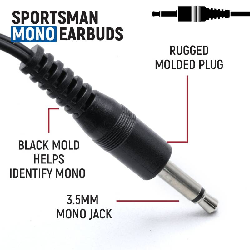 Rugged Radios Sportsman Foam Earbud Speakers - Mono
