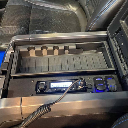 Rugged Radios Center Console Radio Mount for Select Ford, Chevy, and GMC Trucks - Rugged Radios M1/RM45/RM60/GMR45